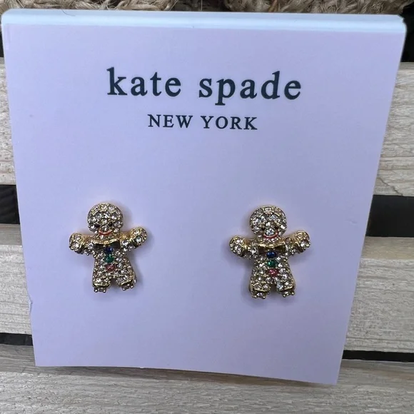 Kate Spade Ginger Bread Man Stud Earrings - Picture 2 of 3